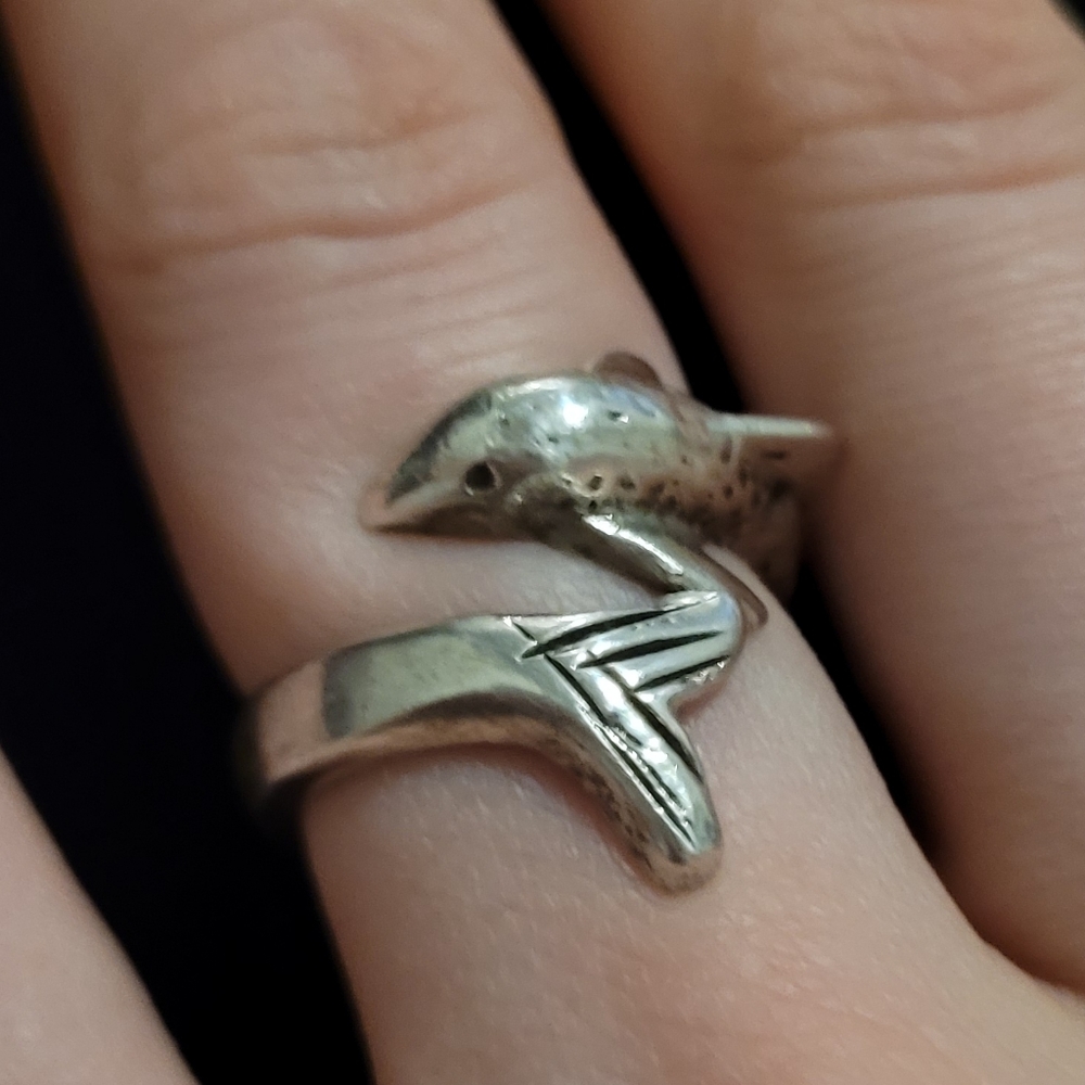 Dolphin Silver Ring